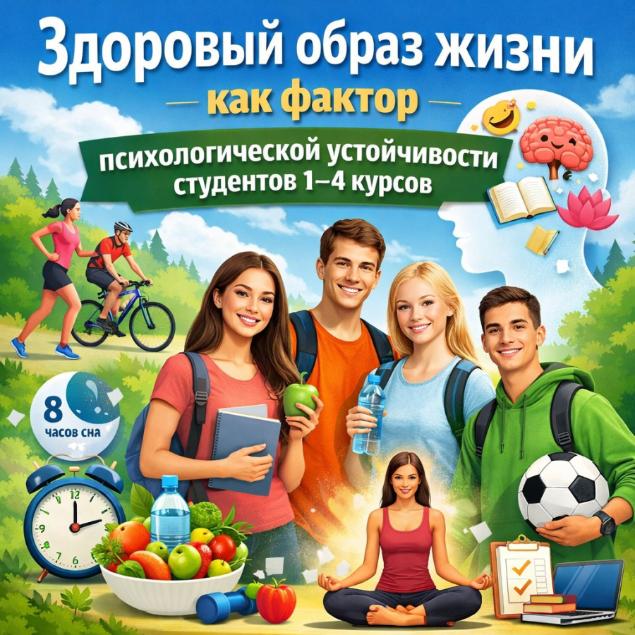 1&ndash;4 курс студенттерінің психологиялық тұрақтылығының факторы ретіндегі салауатты өмір салты
